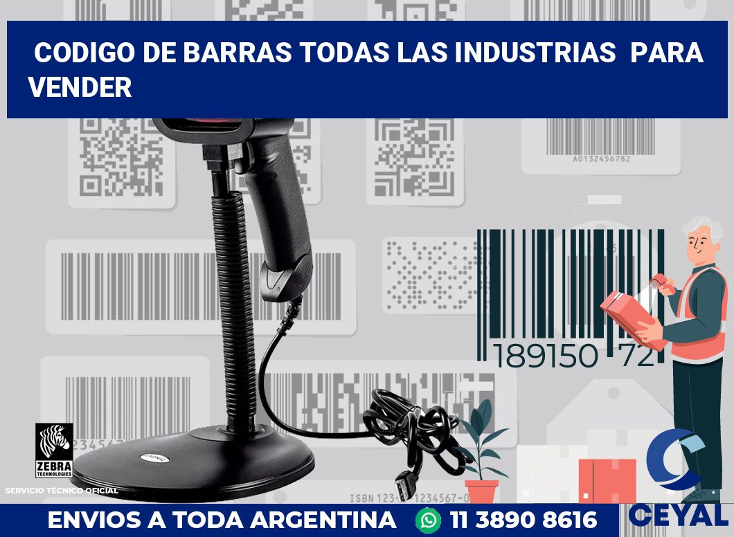 codigo de barras todas las industrias para vender
