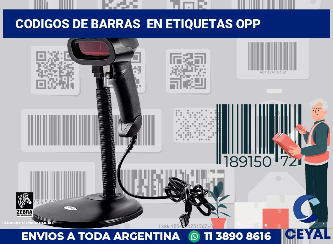 codigos de barras  en etiquetas OPP