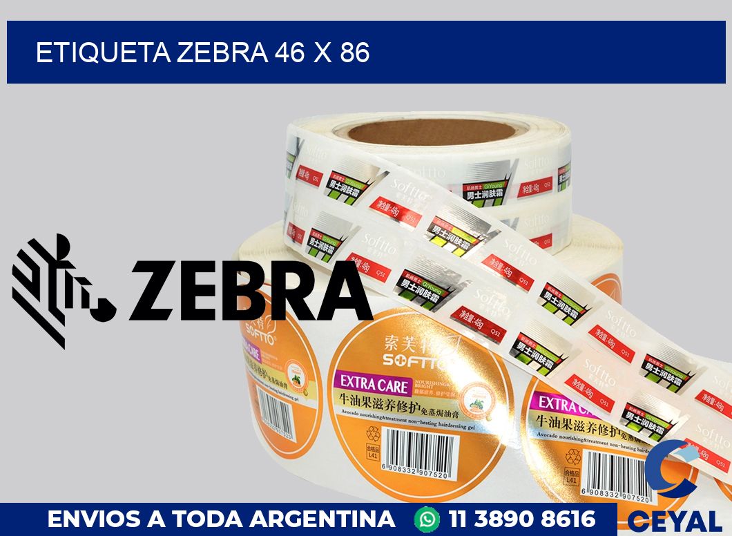 etiqueta zebra 46 x 86