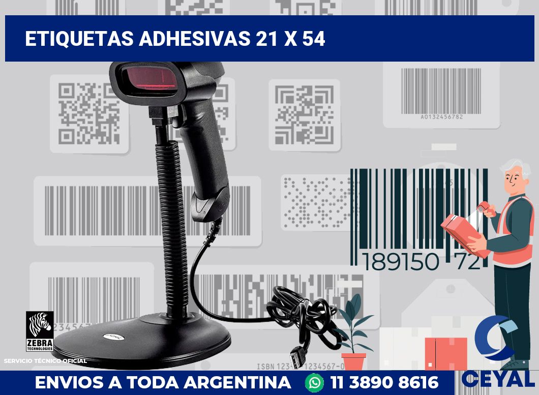 etiquetas adhesivas 21 x 54
