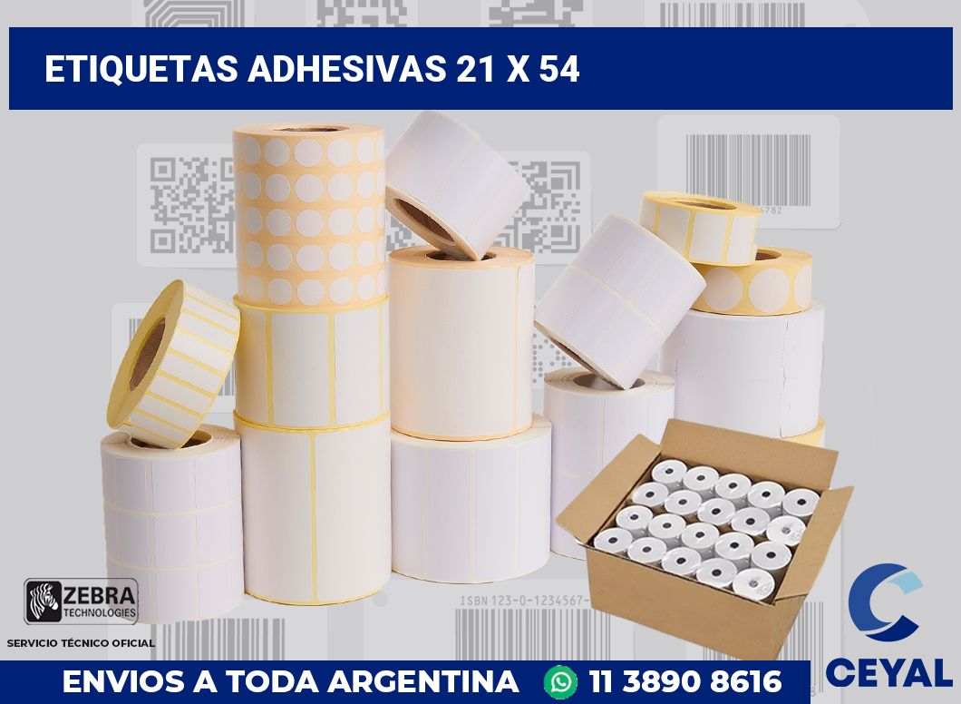 etiquetas adhesivas 21 x 54