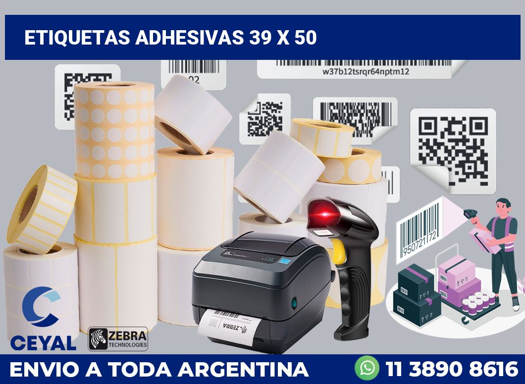 etiquetas adhesivas 39 x 50