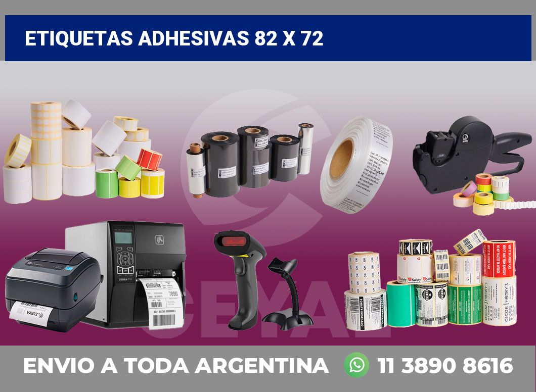 etiquetas adhesivas 82 x 72