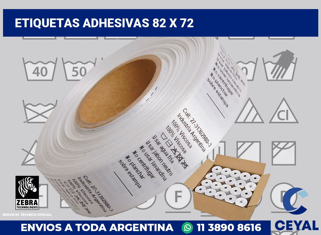 etiquetas adhesivas 82 x 72