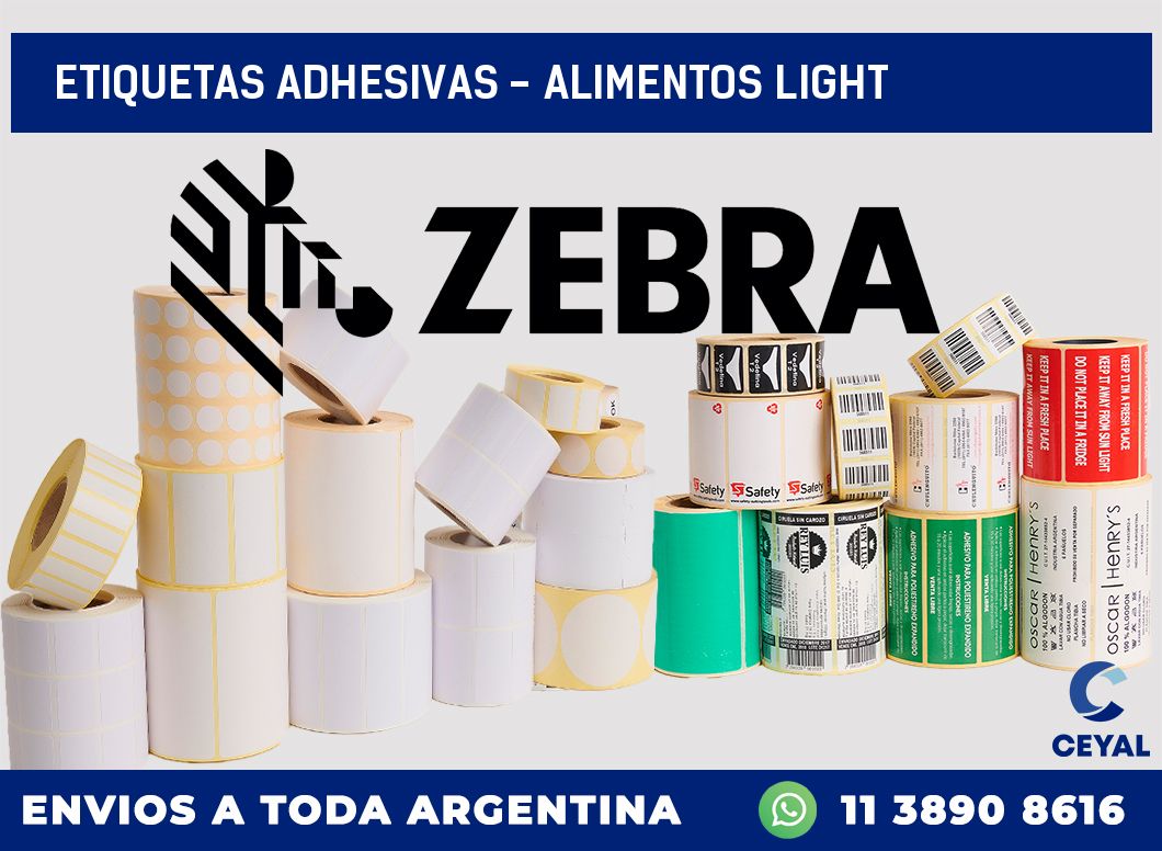 etiquetas adhesivas - alimentos light