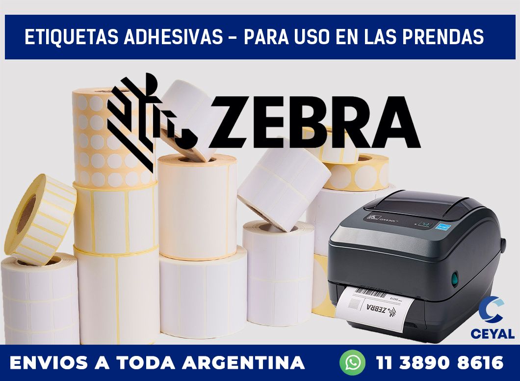 etiquetas adhesivas – para uso en las prendas