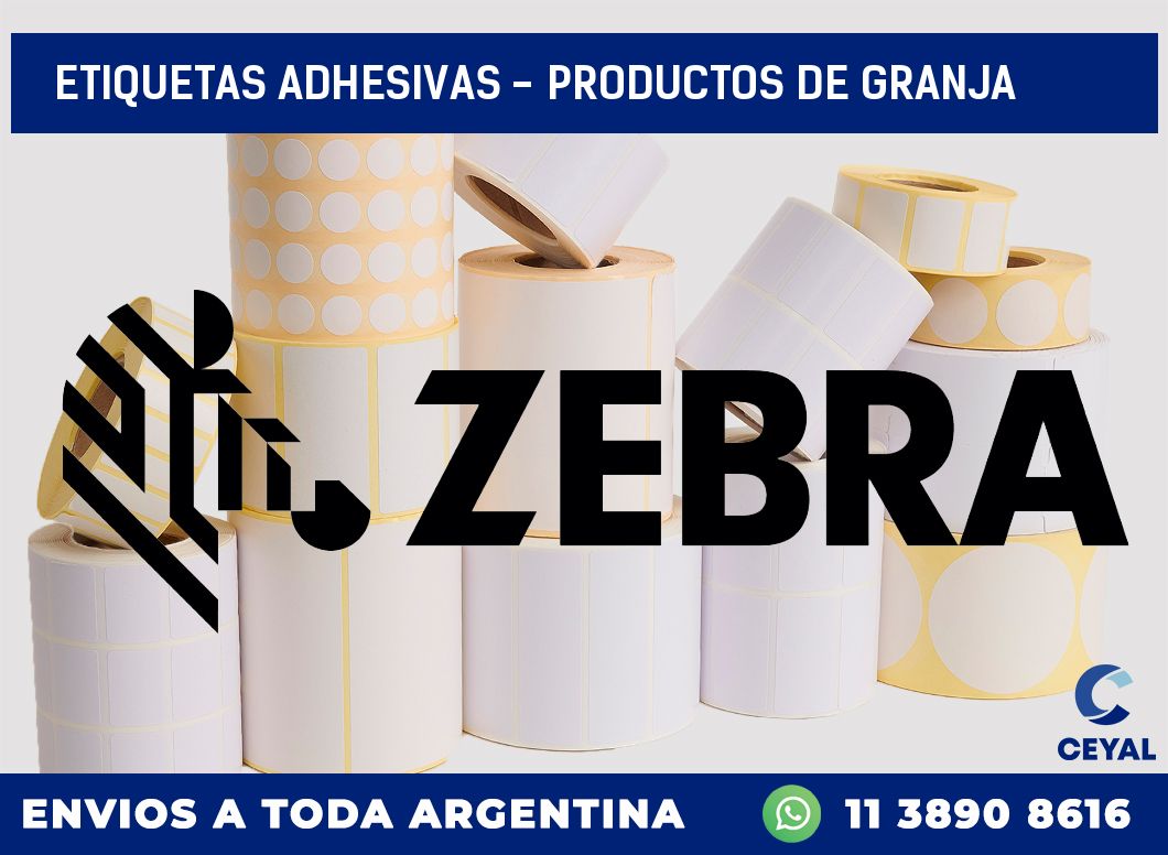 etiquetas adhesivas – productos de granja
