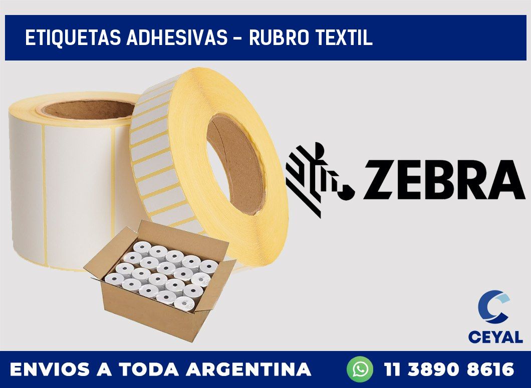 etiquetas adhesivas - rubro textil