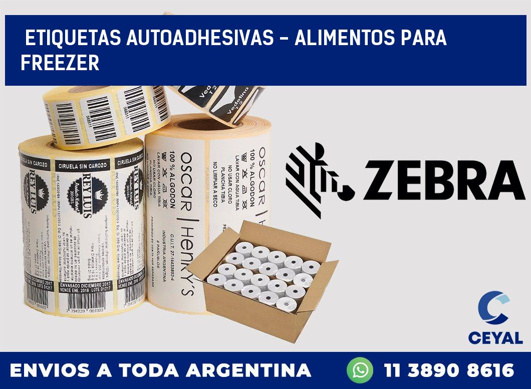 etiquetas autoadhesivas – alimentos para freezer