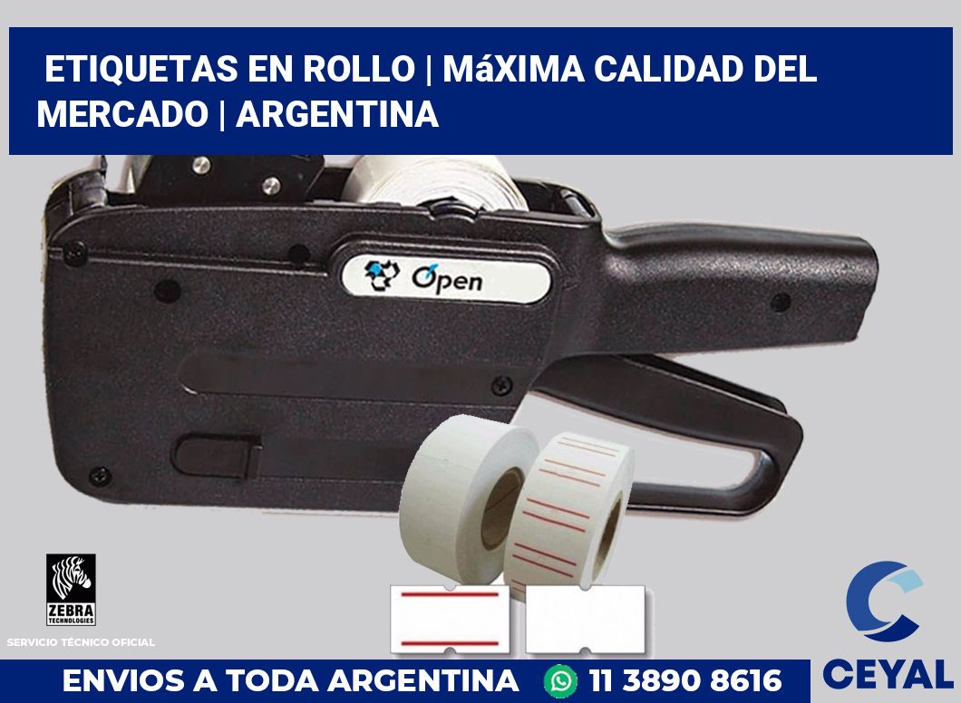 etiquetas en rollo | Máxima calidad del mercado | Argentina