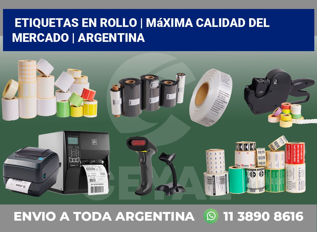etiquetas en rollo | Máxima calidad del mercado | Argentina