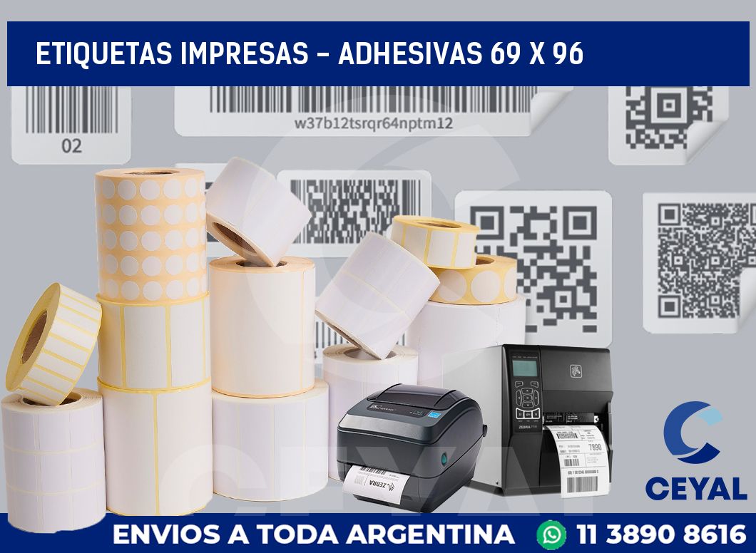 etiquetas impresas – Adhesivas 69 x 96