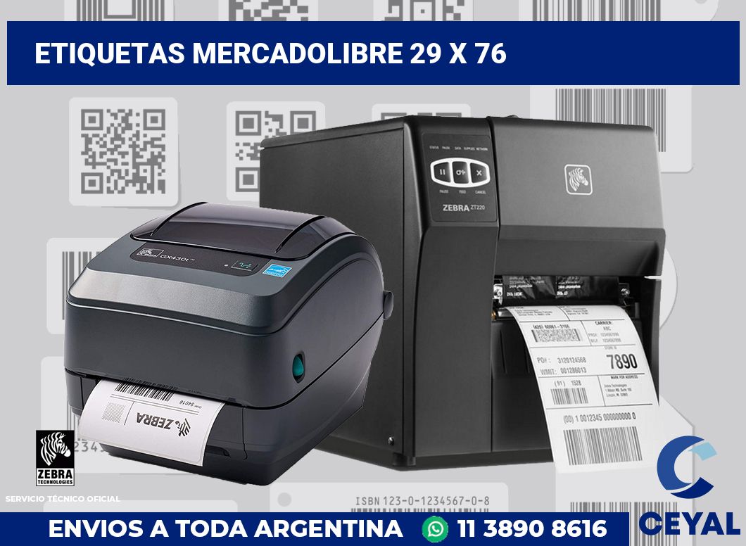 etiquetas mercadolibre 29 x 76