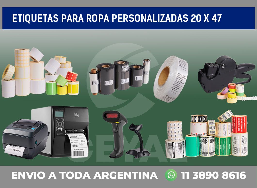 etiquetas para ropa personalizadas 20 x 47