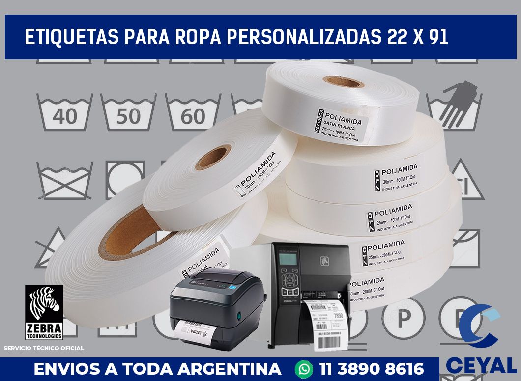 etiquetas para ropa personalizadas 22 x 91