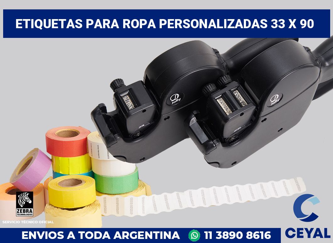 etiquetas para ropa personalizadas 33 x 90