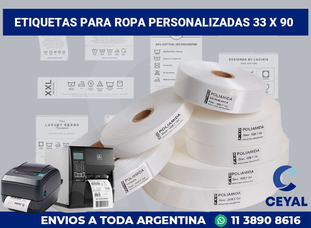 etiquetas para ropa personalizadas 33 x 90