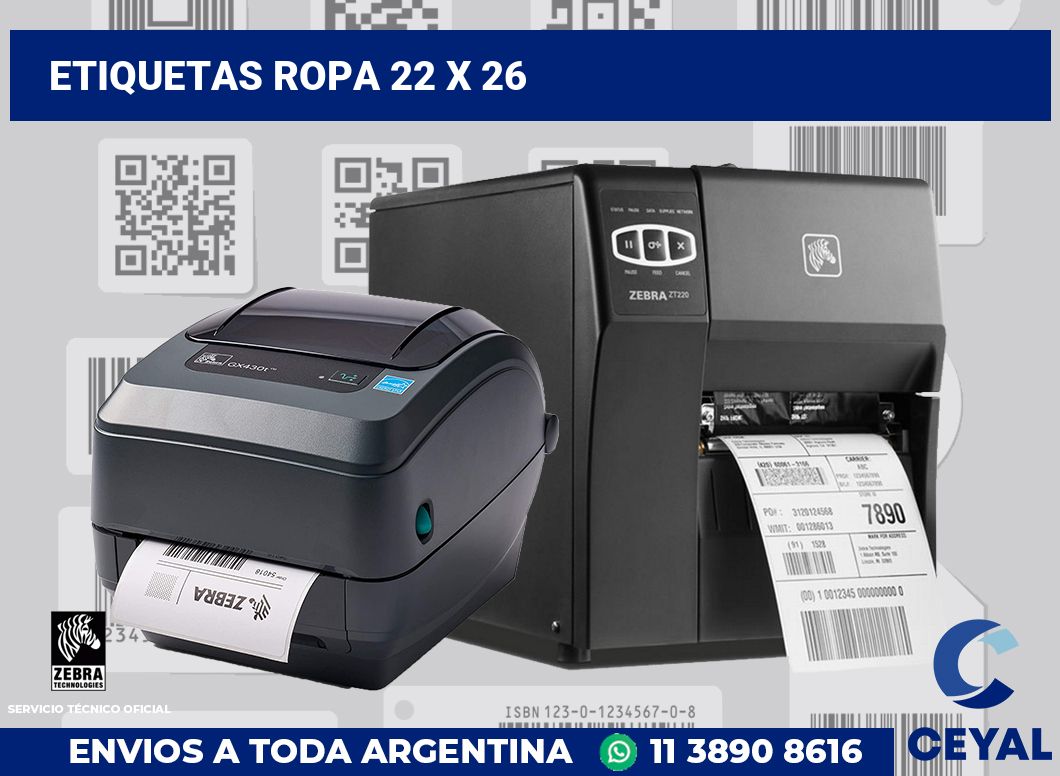 etiquetas ropa 22 x 26
