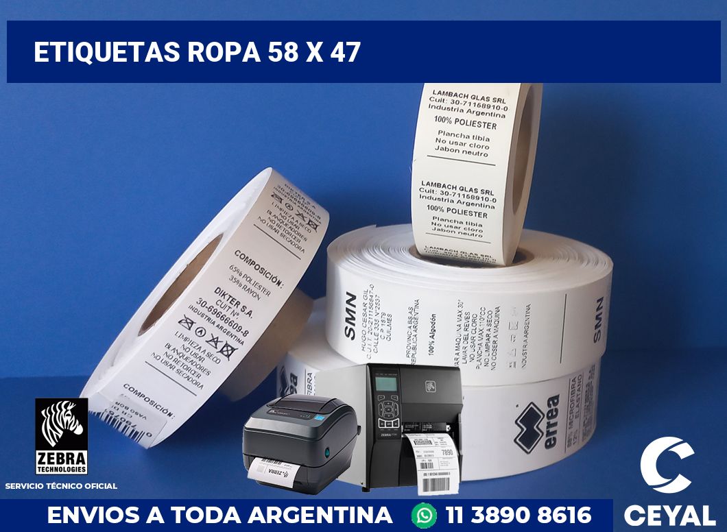 etiquetas ropa 58 x 47