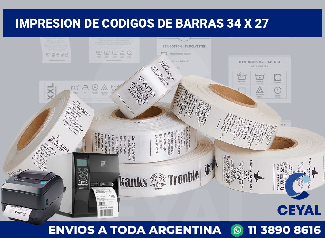 impresion de codigos de barras 34 x 27