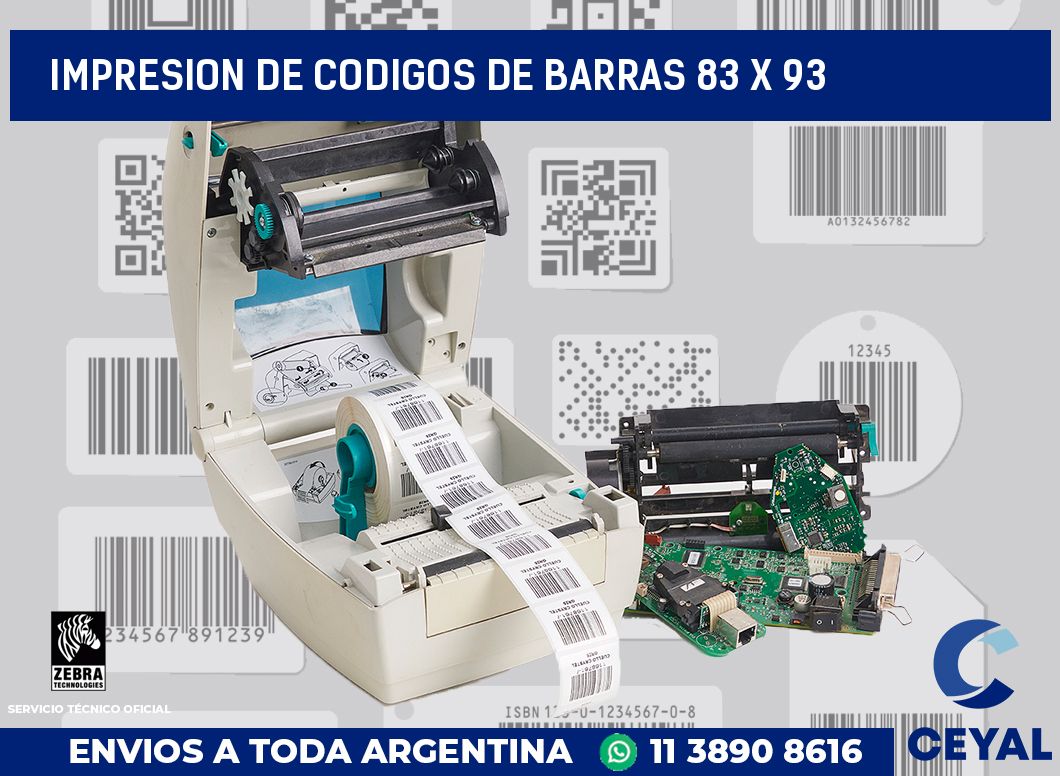 impresion de codigos de barras 83 x 93