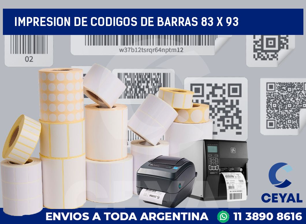 impresion de codigos de barras 83 x 93