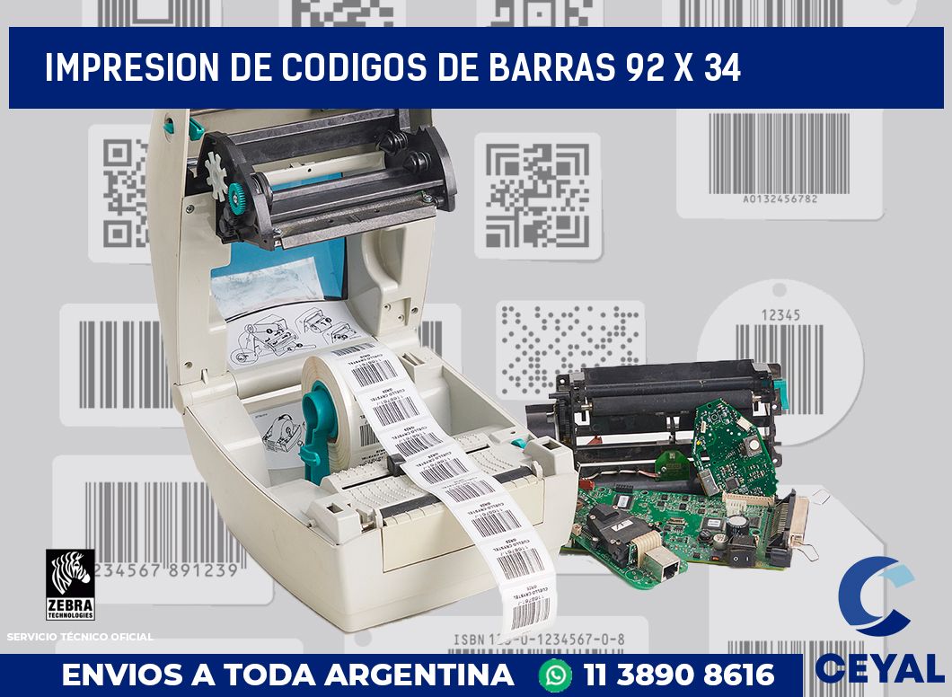 impresion de codigos de barras 92 x 34