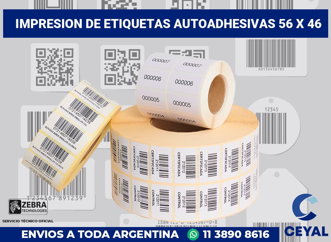 impresion de etiquetas autoadhesivas 56 x 46
