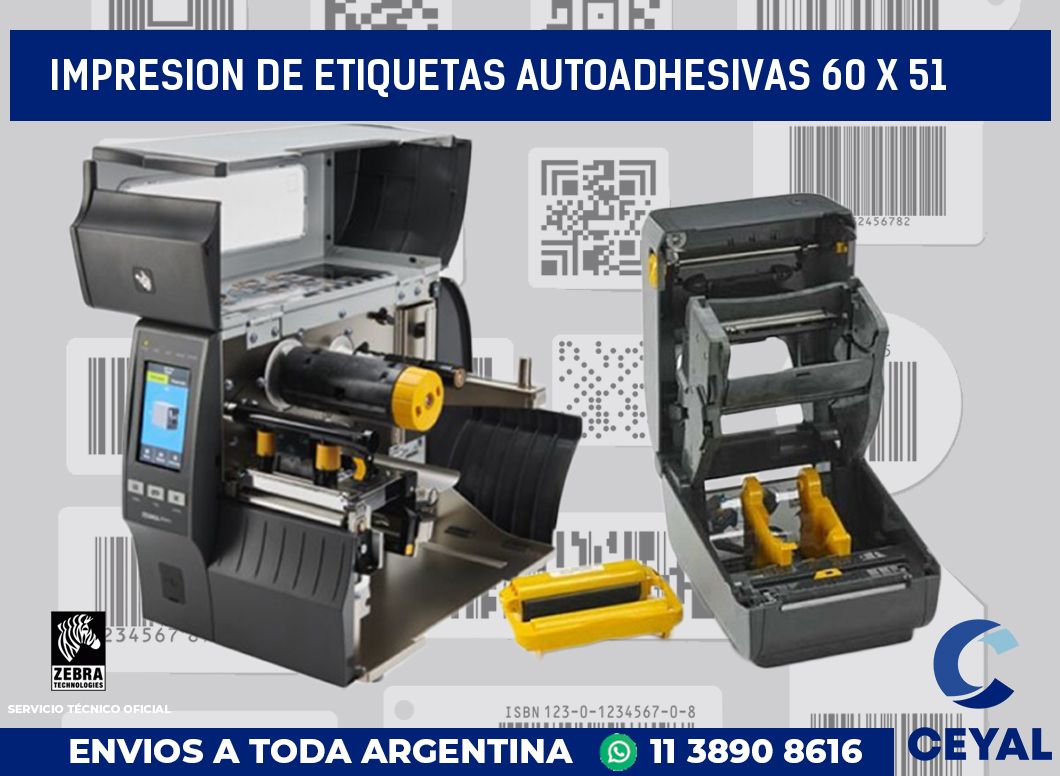 impresion de etiquetas autoadhesivas 60 x 51
