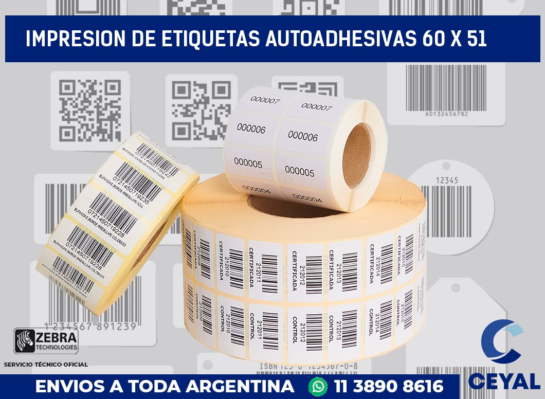 impresion de etiquetas autoadhesivas 60 x 51