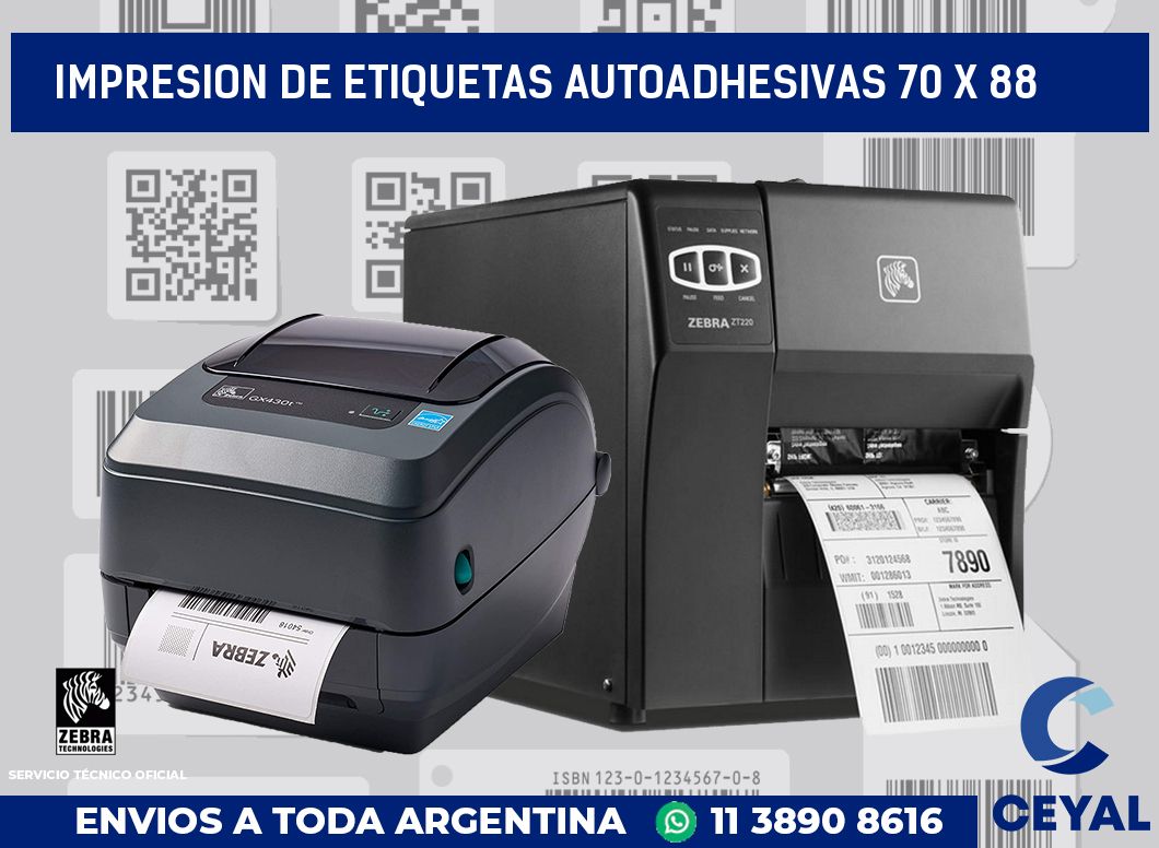 impresion de etiquetas autoadhesivas 70 x 88