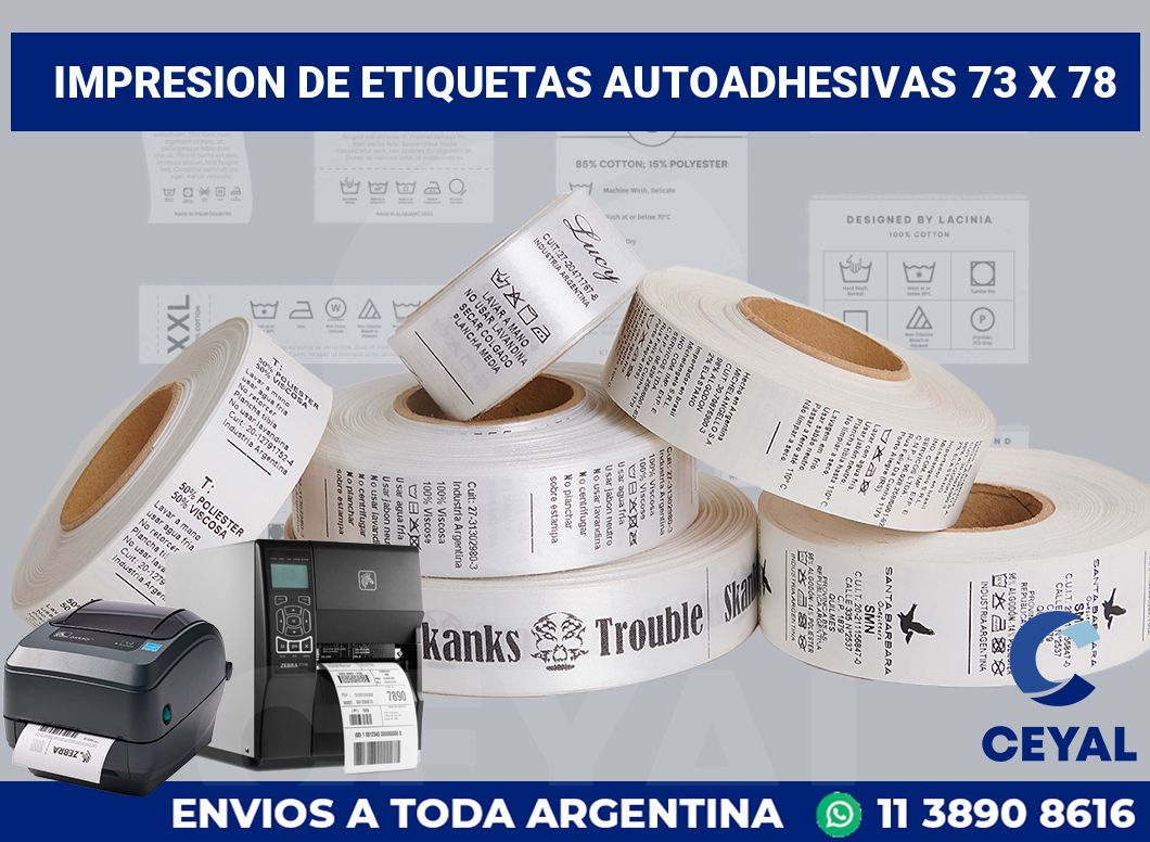 impresion de etiquetas autoadhesivas 73 x 78
