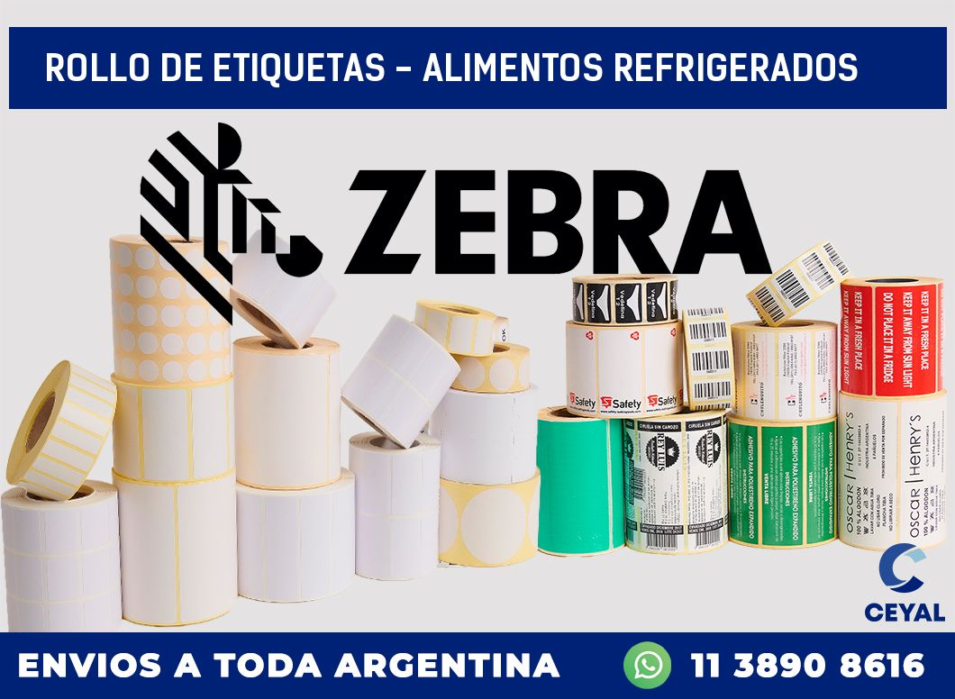 rollo de etiquetas - alimentos refrigerados