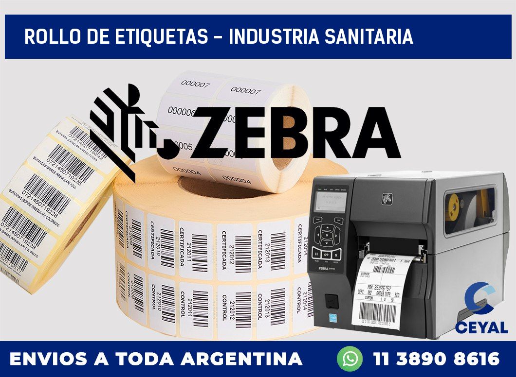 rollo de etiquetas – industria sanitaria