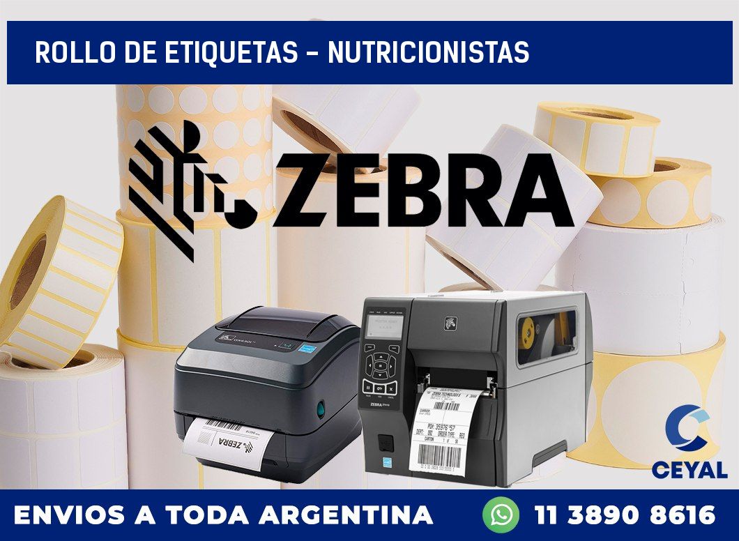 rollo de etiquetas – nutricionistas