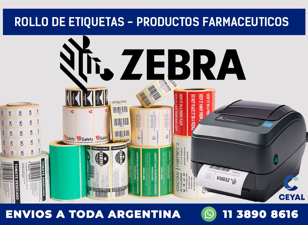rollo de etiquetas – productos farmaceuticos