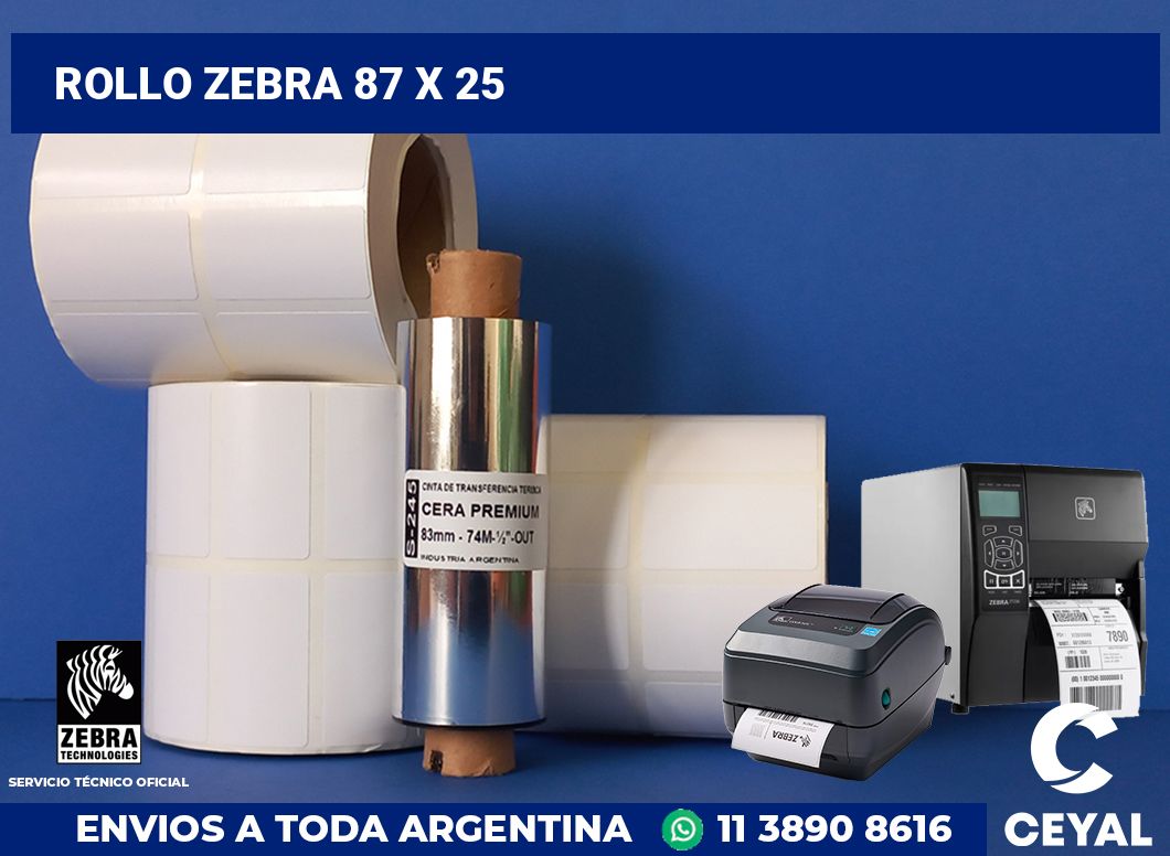 rollo zebra 87 x 25