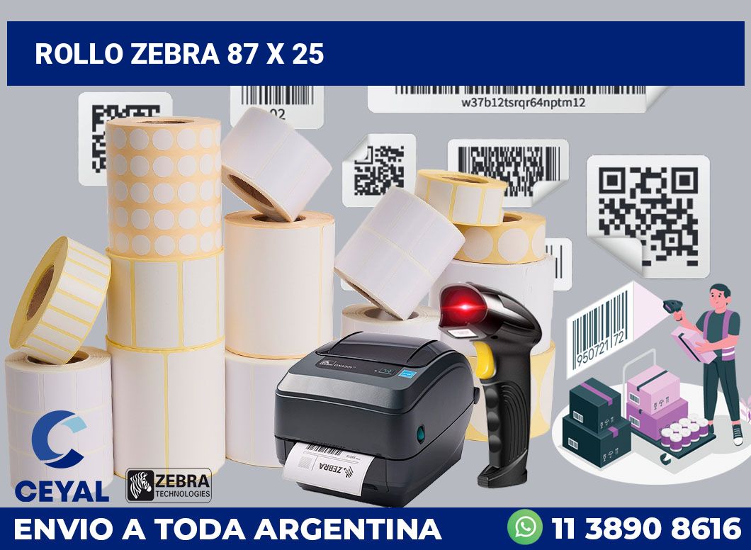 rollo zebra 87 x 25