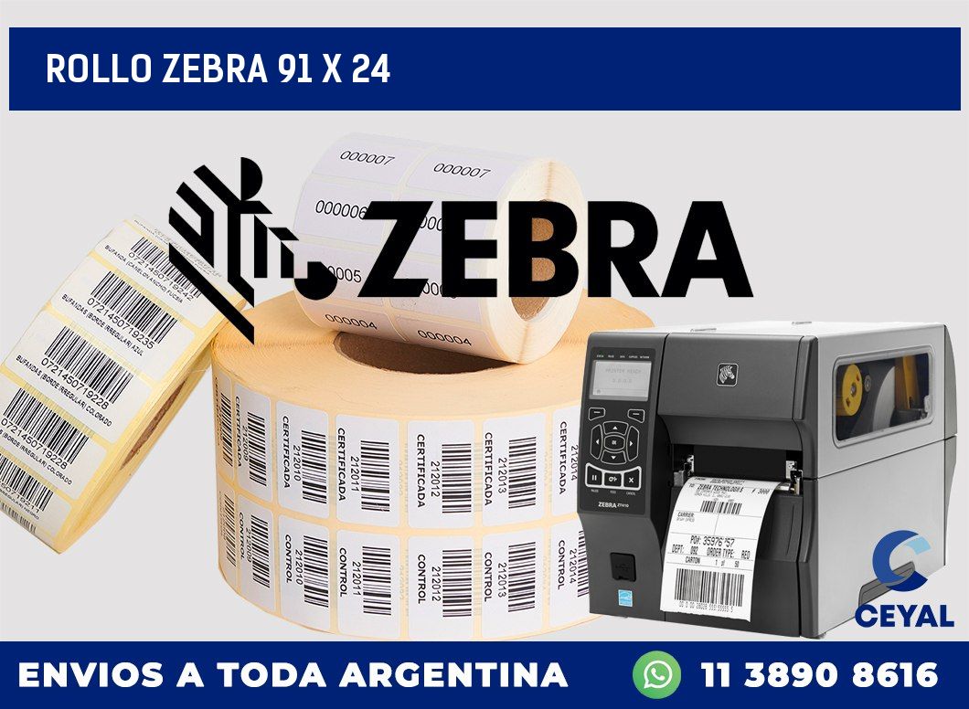 rollo zebra 91 x 24