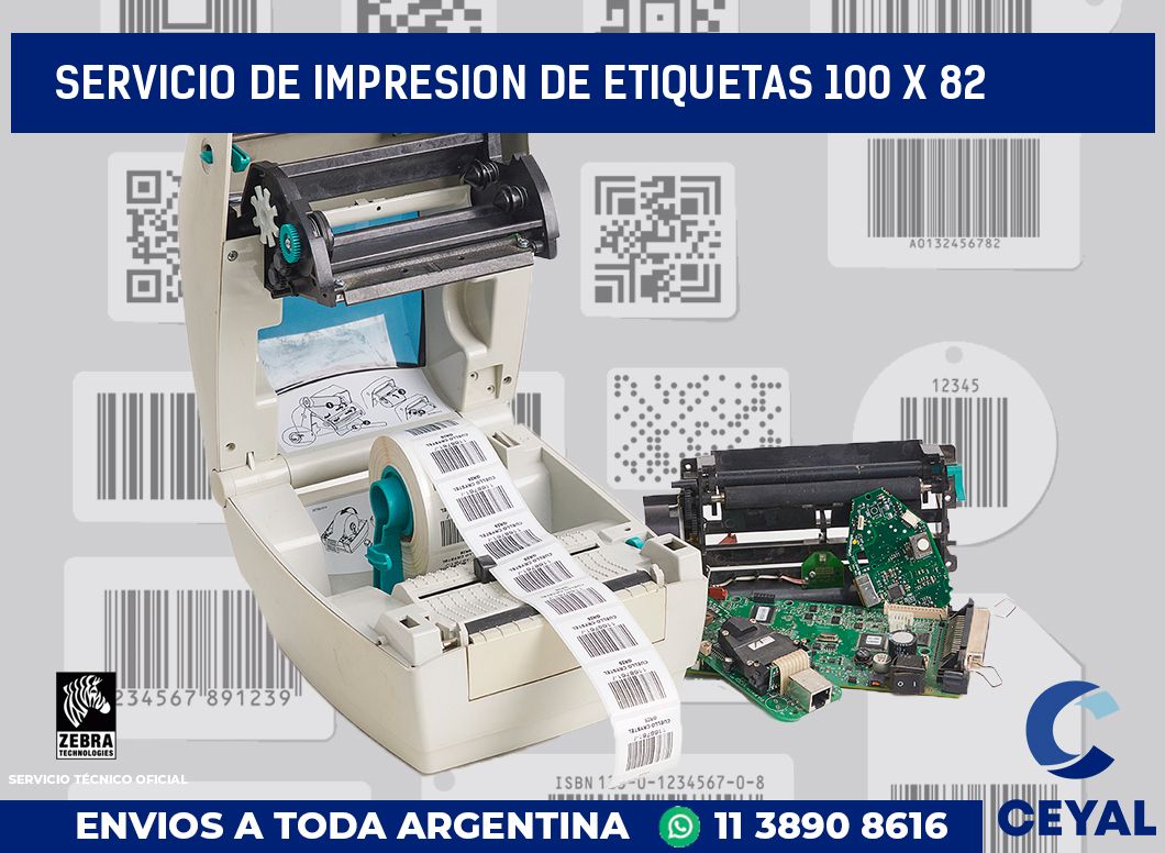 servicio de impresion de etiquetas 100 x 82