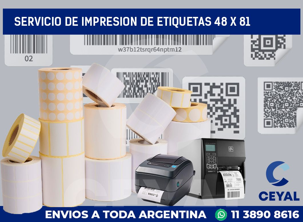 servicio de impresion de etiquetas 48 x 81