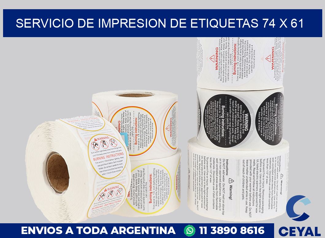 servicio de impresion de etiquetas 74 x 61