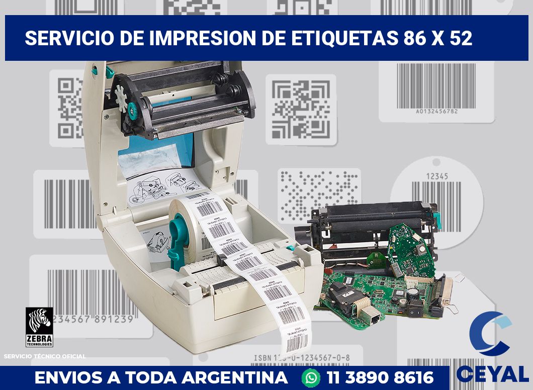 servicio de impresion de etiquetas 86 x 52