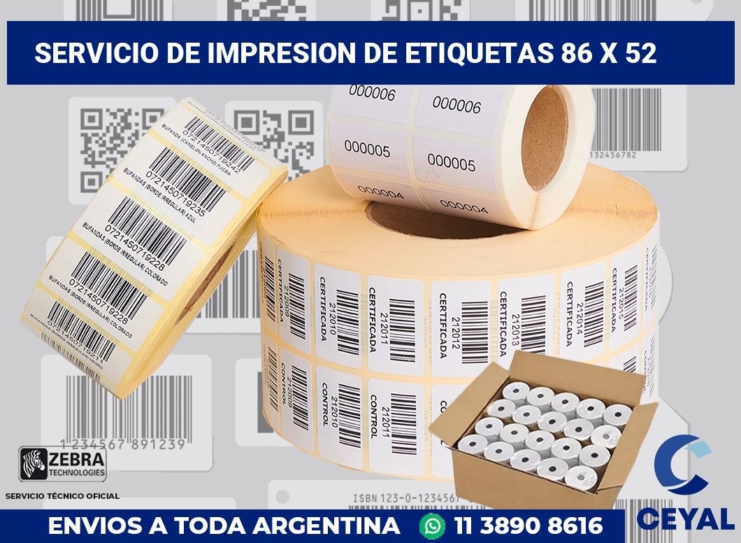 servicio de impresion de etiquetas 86 x 52
