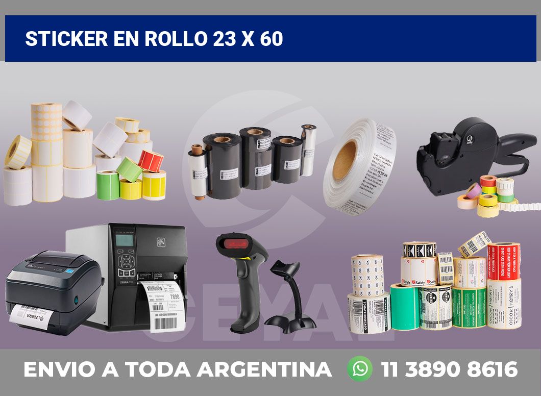 sticker en rollo 23 x 60
