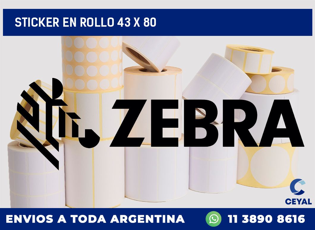 sticker en rollo 43 x 80