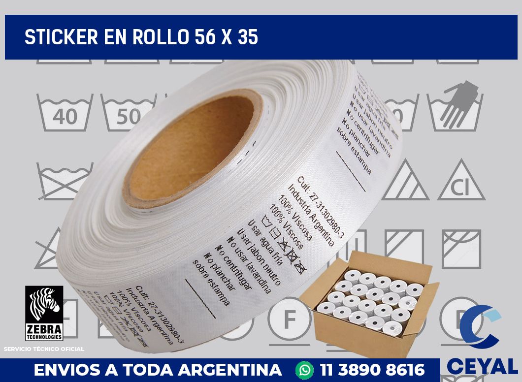 sticker en rollo 56 x 35