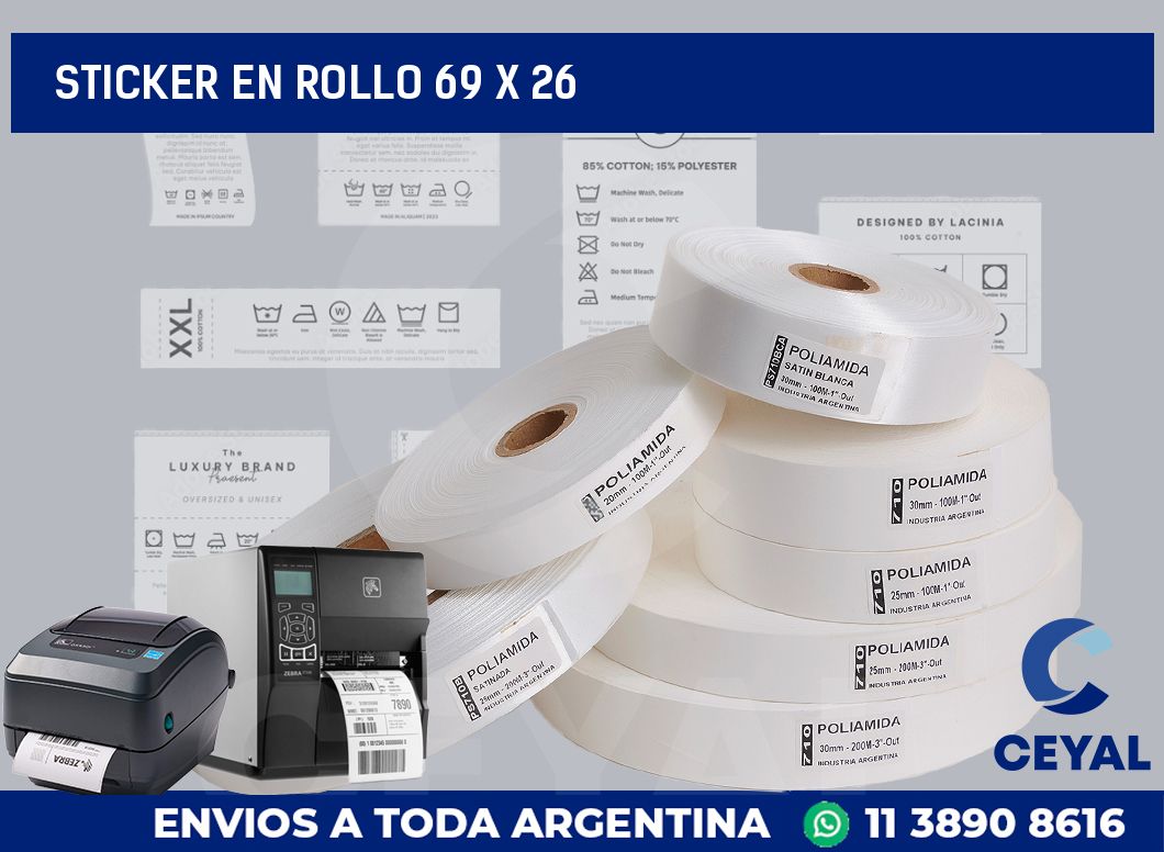 sticker en rollo 69 x 26