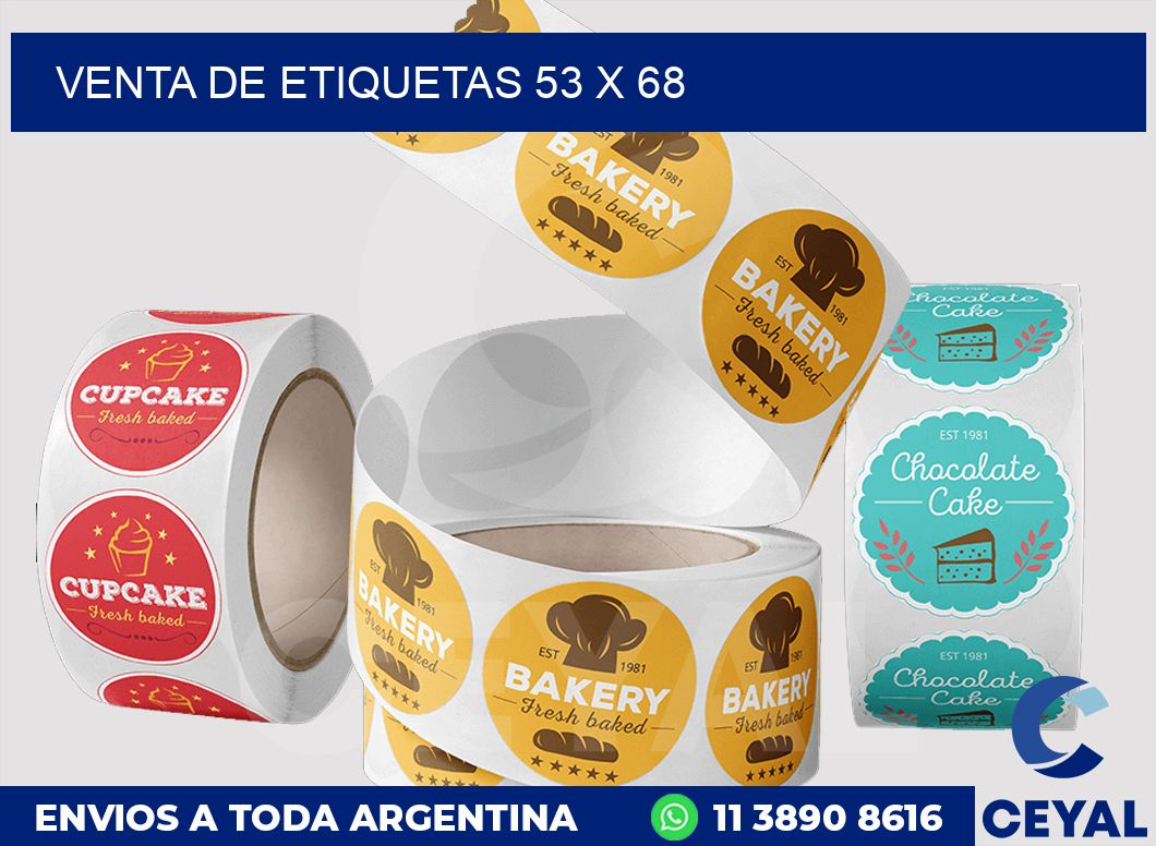 venta de etiquetas 53 x 68