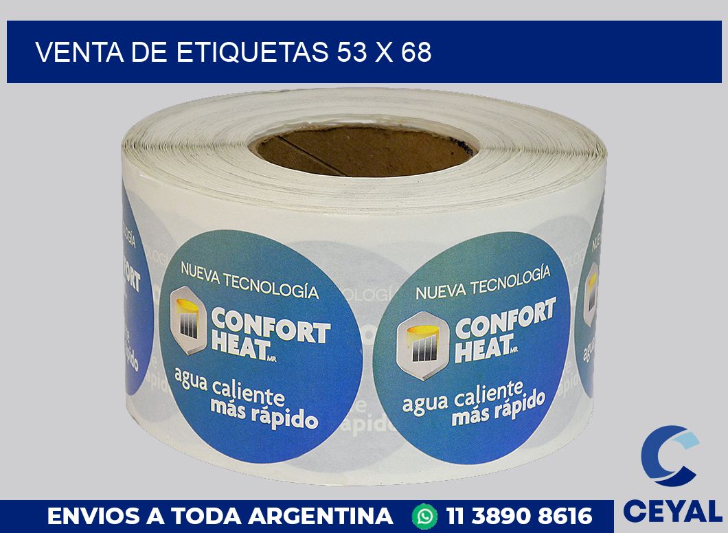 venta de etiquetas 53 x 68